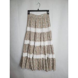 Atelier Parsmei Girls Swiss Tiered Floral Lace Peasant Cottage Core Maxi Skirt